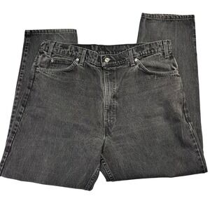 90s Levis 550 Relaxed Fit Tapered Leg Jeans Mens 40x30  Black Orange Tab USA